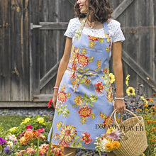 Load image into Gallery viewer, Dahlia Days Apron | Periwinkle | April Cornell | Dream Weaver Canada
