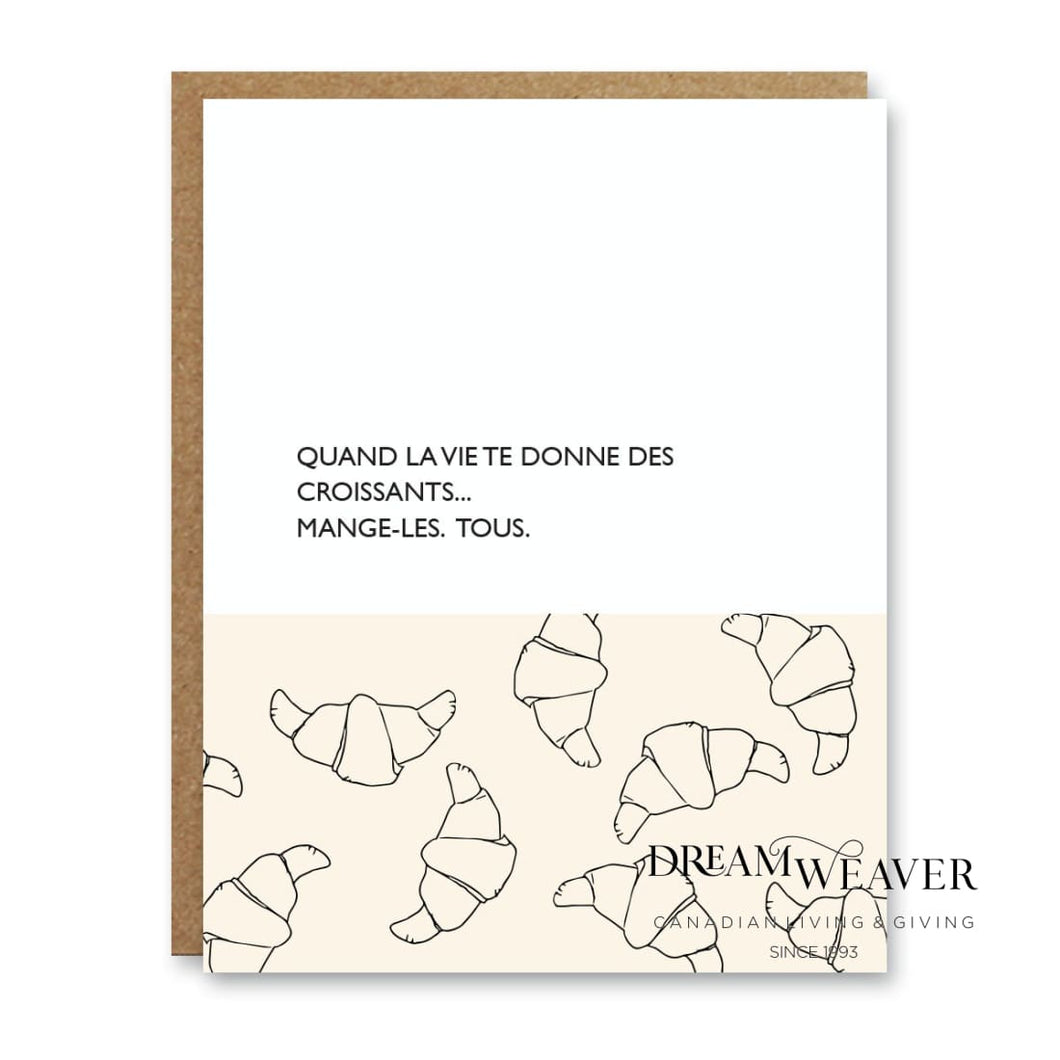 Croissant French Greeting Card | Boo To You Stationary