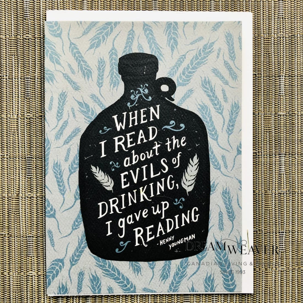 Evils of Drinking | Greeting Card Stationary