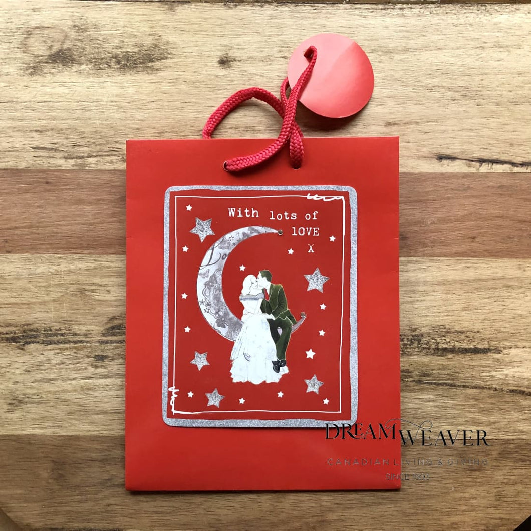 Gift Bag | Red Crescent Moon | With Lots of Love | Medium Gift Wrap etc.