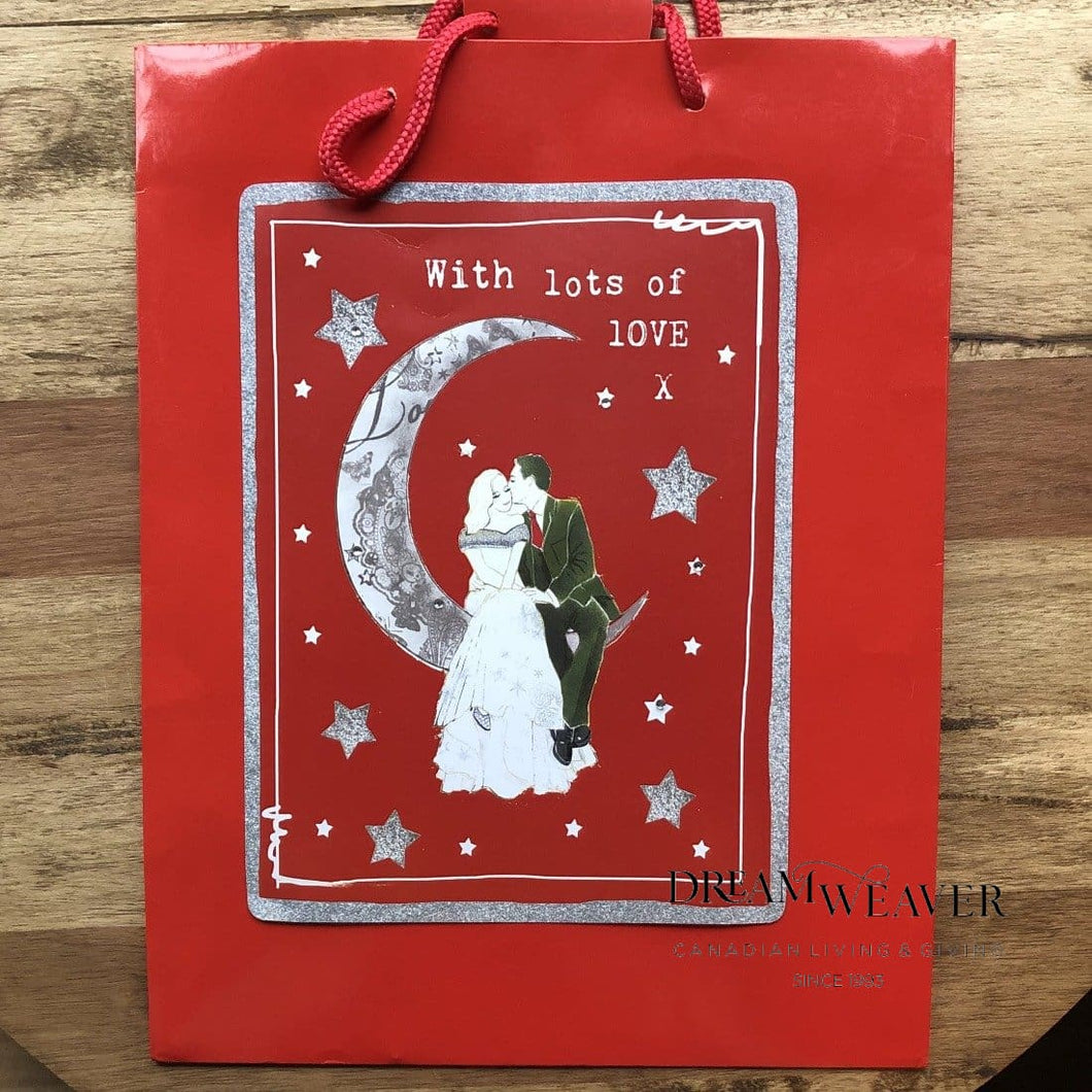 Gift Bag | Red with Crescent Moon | Large Gift Wrap etc.