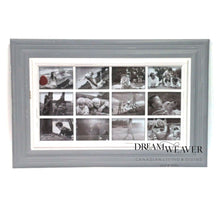 Load image into Gallery viewer, Grey Distressed 12-Picture Collage Frame Home Decor
