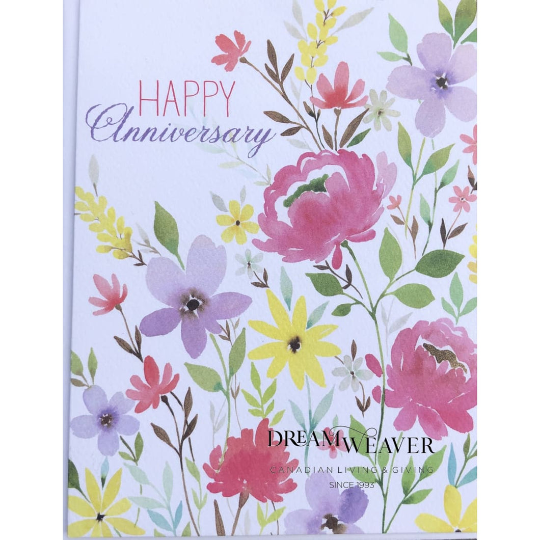 Happy Anniversary Floral Card Stationary