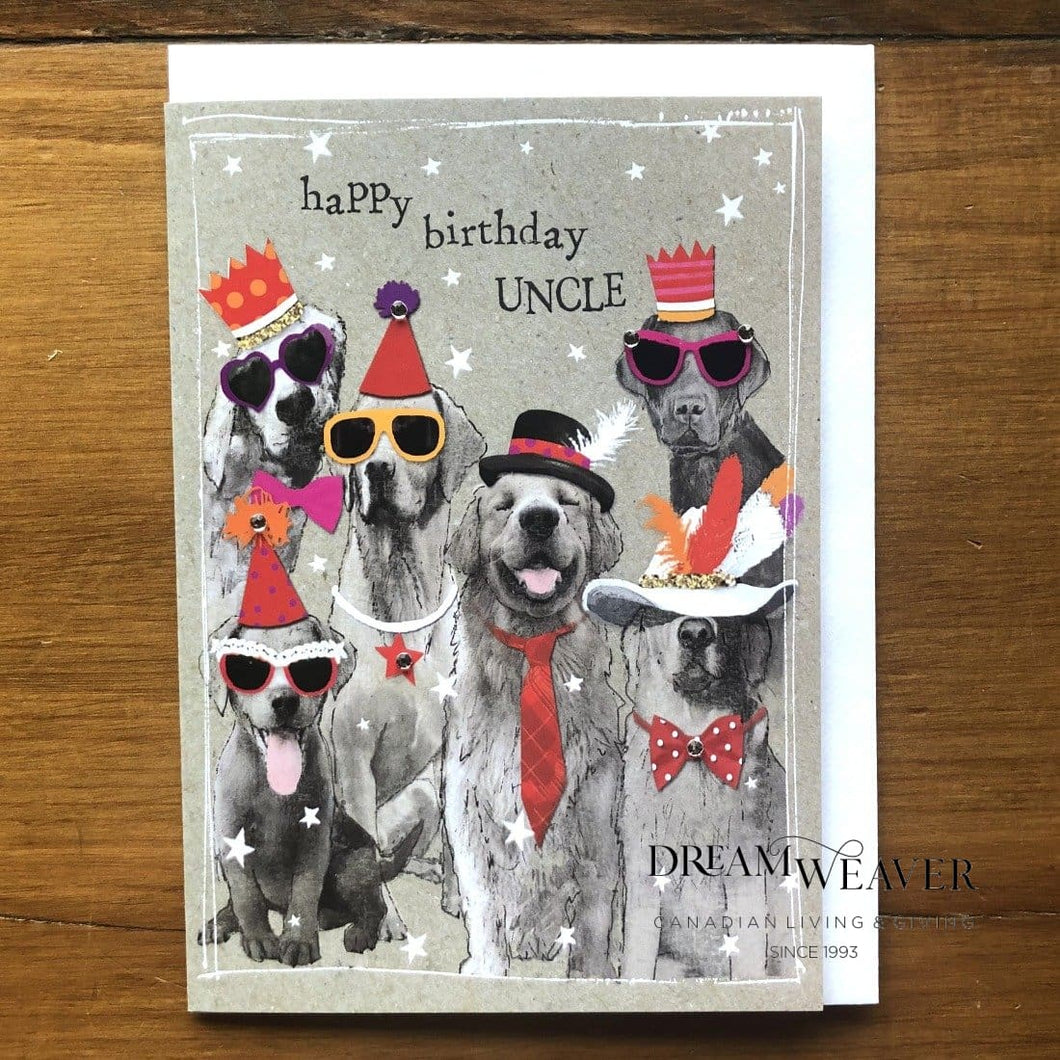 Happy Birthday Uncle | Dogs | Birthday Card Stationary