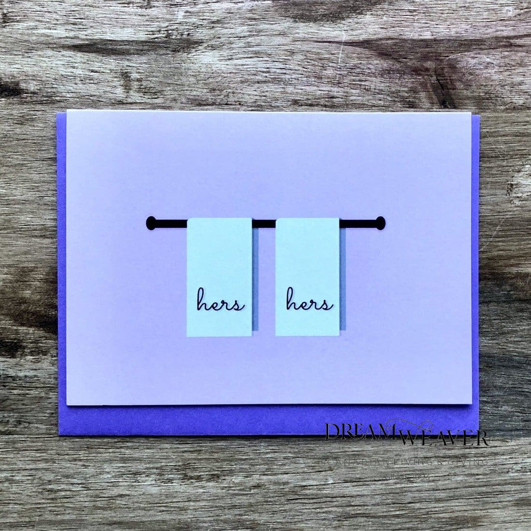 Hers and Hers towels Card | Paper Hearts Greeting Card