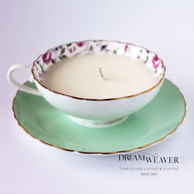 Load image into Gallery viewer, Honeysuckle Vintage Teacup Candle | Dot &amp; Lil Candles
