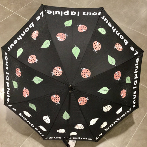 Ladybug - Retractable Colour Changing Umbrella (French)