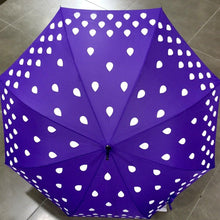 Load image into Gallery viewer, Purple Colour Changing Umbrella - Raindrop
