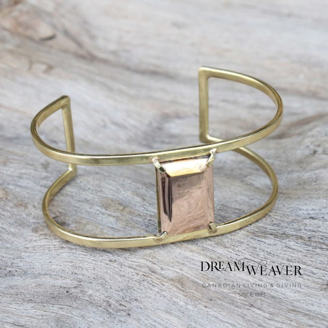 Impulse Bracelet - Brass with Copper | Bauxo Accessories