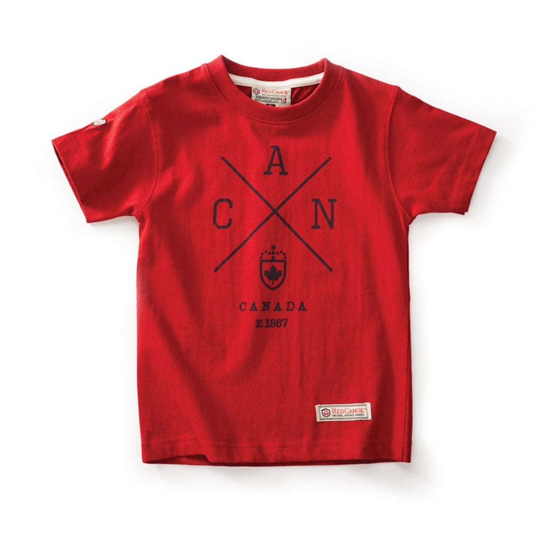 Children's Cross Canada T-Shirt | Red Canoe