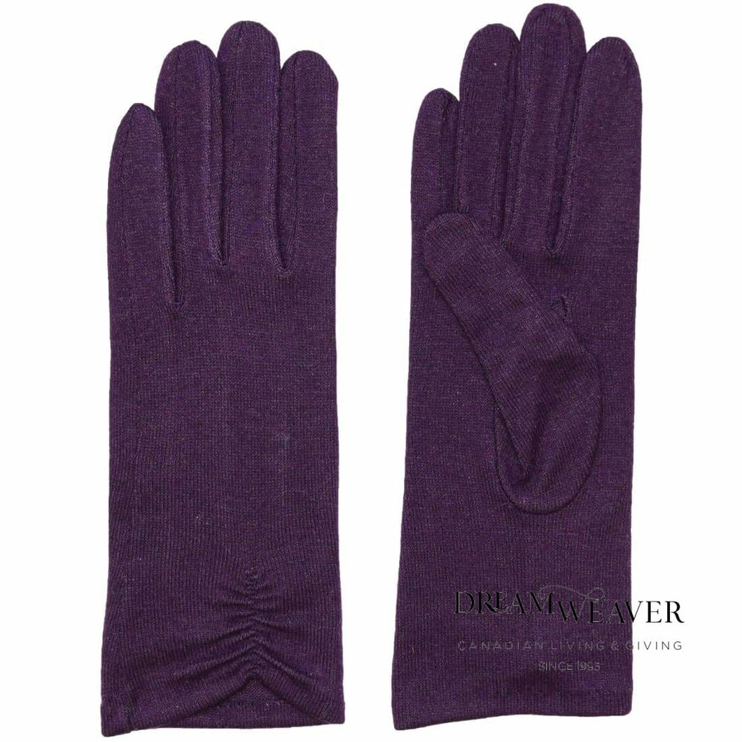 Knit Tech Gloves | Plum