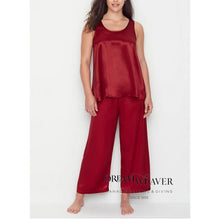 Load image into Gallery viewer, Laura Red Satin Racerback Tank | PJ Harlow Fashion
