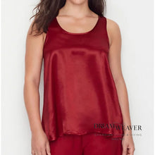 Load image into Gallery viewer, Laura Red Satin Racerback Tank | PJ Harlow Fashion
