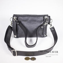 Load image into Gallery viewer, Leather Chameleon Handbag - Black | Hides in Hand Accessories
