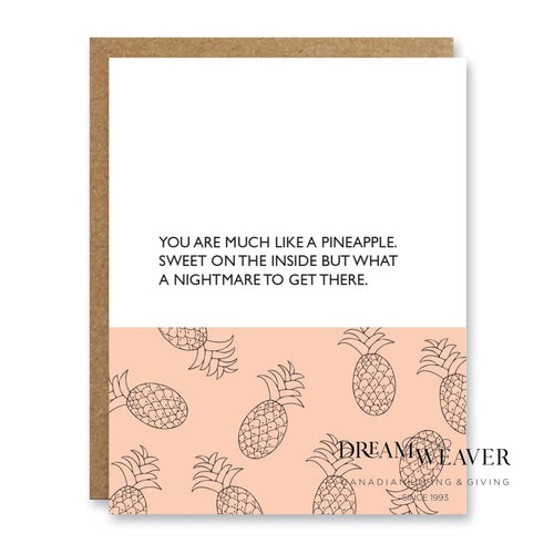 Like A Pineapple Greeting Card | Boo To You Stationary