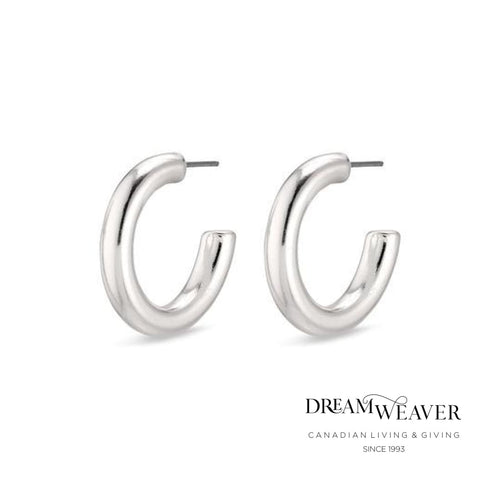 Maddie Small Silver Plated Hoops | Pilgrim Accessories