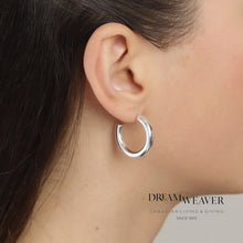 Load image into Gallery viewer, Maddie Small Silver Plated Hoops | Pilgrim Accessories
