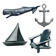 Load image into Gallery viewer, Nautical Pewter Magnets | Set of 4
