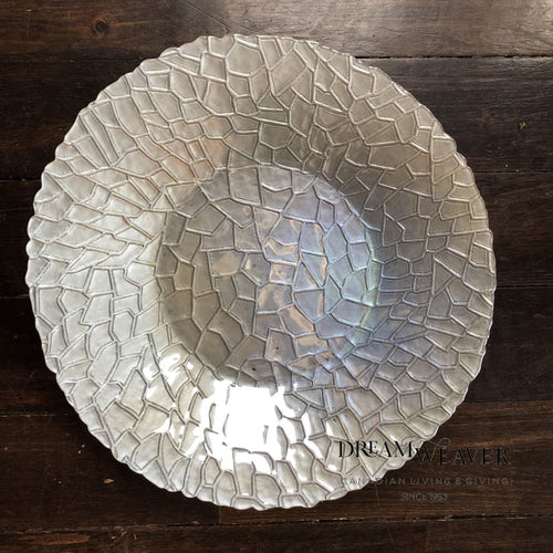 Mother of Pearl Cream Shallow Bowl | Dream Weaver Canada