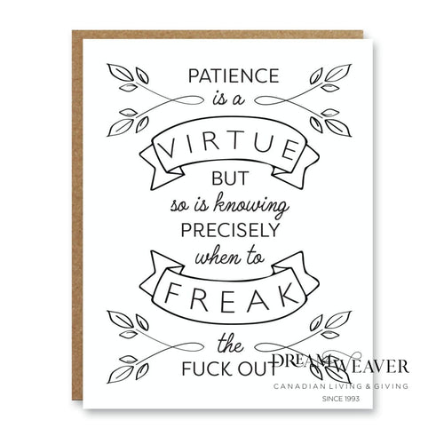 Patience Greeting Card | Boo to You Stationary