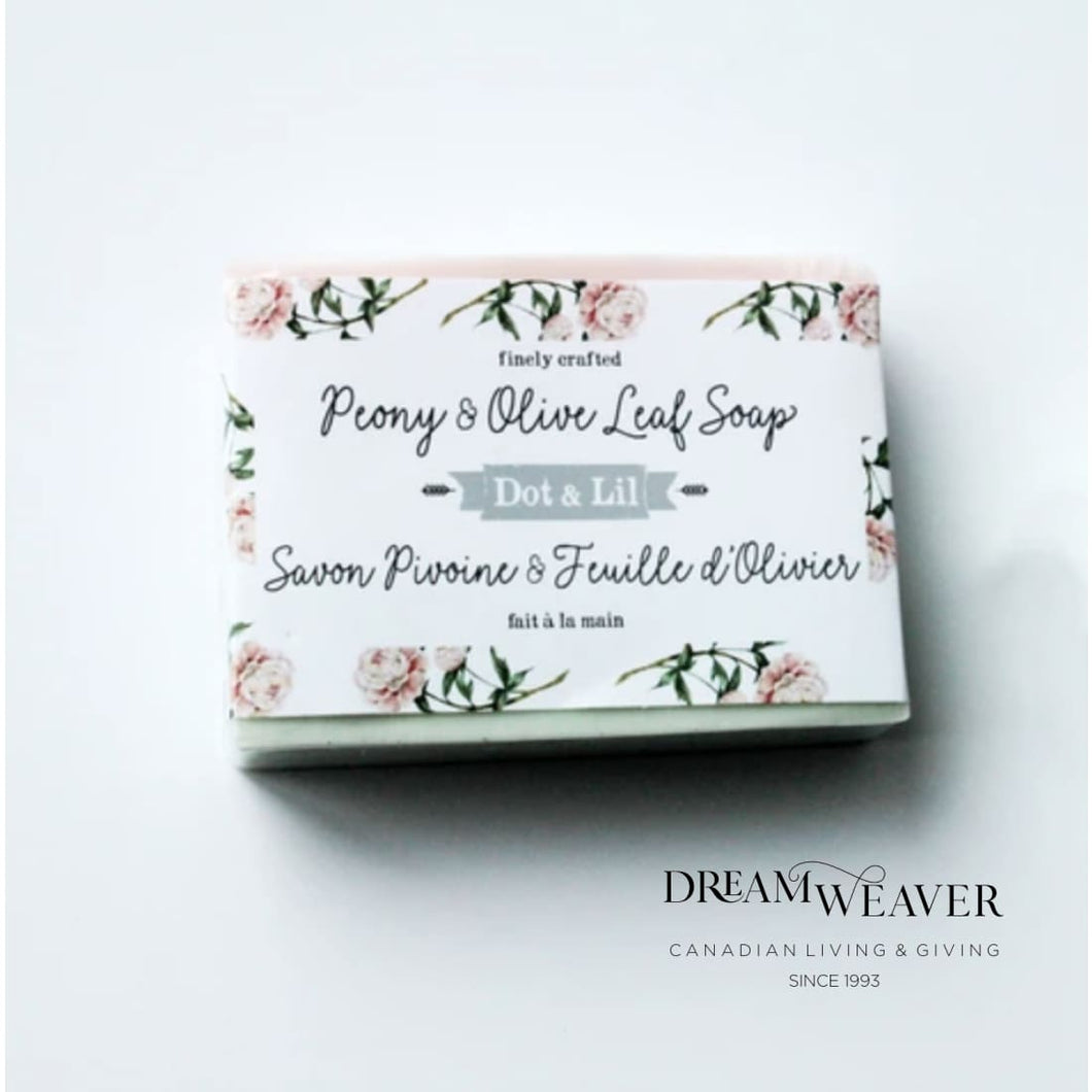 Peony & Olive Leaf Bar Soap | Dot & Lil Bath & Body