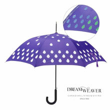 Load image into Gallery viewer, Purple Colour Changing Umbrella - Raindrop Accessories
