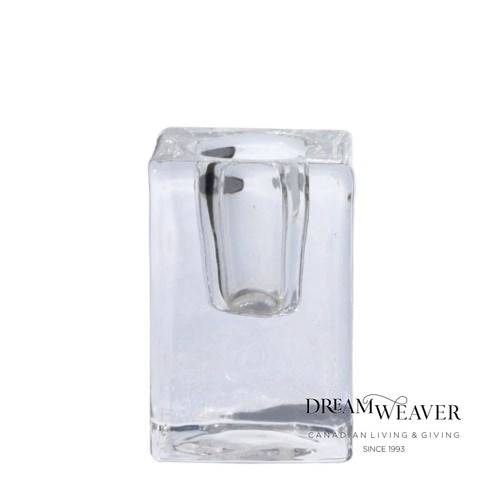 Quadra Candle Holder - Small Clear