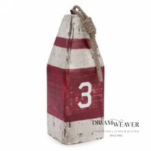 Load image into Gallery viewer, Red Wooden Buoy Home Decor
