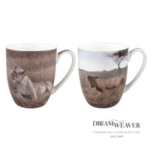 Load image into Gallery viewer, Robert Bateman Lions Set of 2 Mugs Tableware
