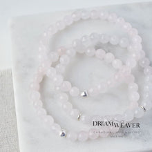 Load image into Gallery viewer, Rose Quartz Gemstone and Sterling Silver Bracelet Accessories
