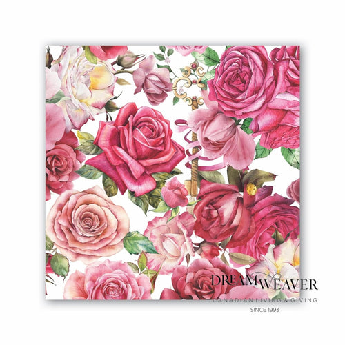 Royal Rose Cocktail Napkin | Michel Design Works | Dream Weaver Canada