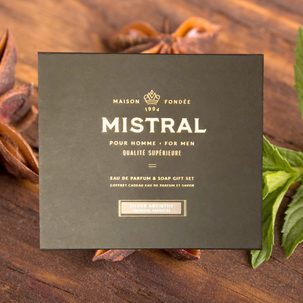 Silver Absinthe Cologne/Soap Gift Set | Mistral