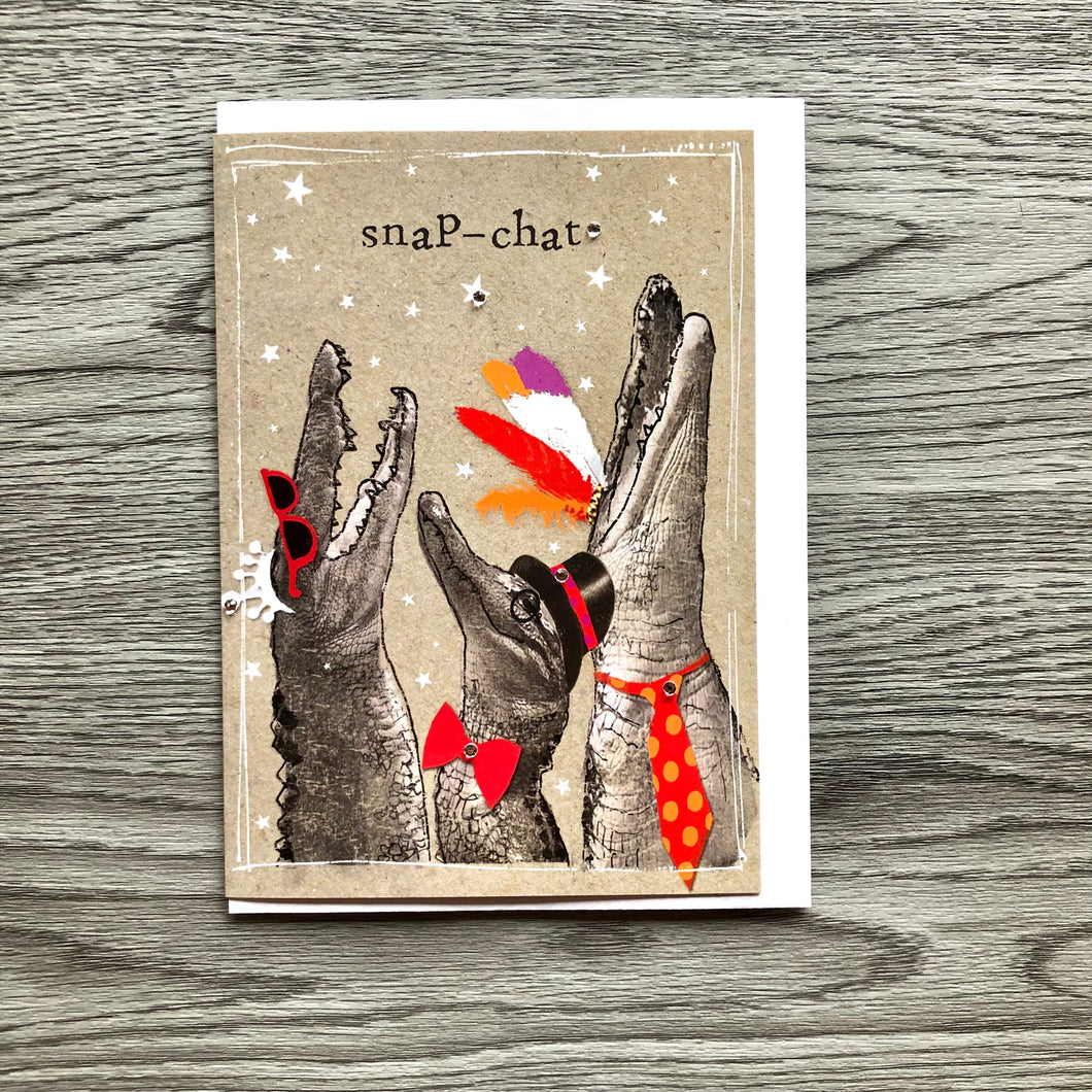 Snap Chat | Blank Greeting Card