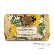 Load image into Gallery viewer, Sunflower Large Bath Soap Bar | Michel Design Works Bath &amp; Body
