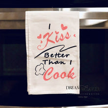 Load image into Gallery viewer, Tea Towel | Kiss Better than I cook Tableware
