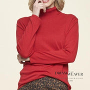 Red Cotton Turtleneck | Parkhurst