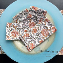 Load image into Gallery viewer, Vani Orange Cotton Napkins | Set of 4
