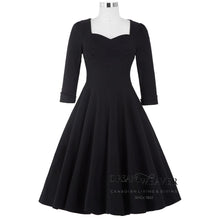 Load image into Gallery viewer, Retro Black Swing Dress
