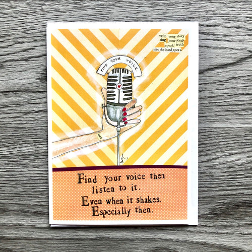 Find Your Voice | Blank Greeting Card