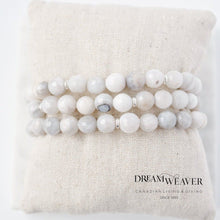 Load image into Gallery viewer, White Lace Agate Gemstone/Sterling Silver Bracelet Accessories
