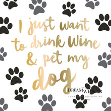 Load image into Gallery viewer, Wine &amp; Dog | Cocktail Napkins | Dream Weaver Canada
